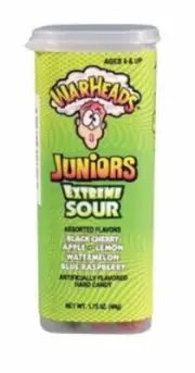 Warheads Juniors Sour Sugar Candy, 1.5 Ounce Bags, 50 Pieces
