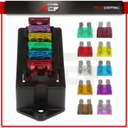 6 Way 32V Automotive Blade Fuse Box Block Holder With Wire 10 Free Blade Fuses
