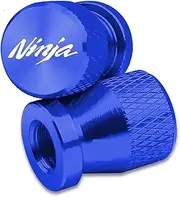 VLOZDJOF Motorcycle Aluminum Alloy Tire Wheel Decorate Parts Valve Stem Caps Cover Compatible with Kawasaki Ninja 250 300 400 650 ZX6R ZX10R 2PCS(Blue)