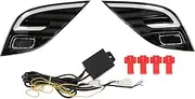 XTevu LED Daytime Running Light, 2pcs Front Bumper Fog Turn Signal Lamp, Compatible with Camry SE XSE 2018‑2020