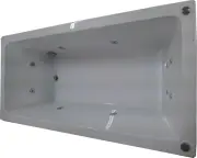 Vizzini Gaetano Drop In Spa Bath - White - 1650mm (L) x 800mm (W) x 480mm (H) - 6, Electronic Touchpad