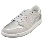Nike Air Jordan 1 Retro Low Og Mens Fashion Sneakers in Grey Silver - 11 US