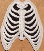 Pelvis Skeleton X-Ray embroidered Iron on patch