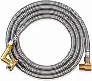 Dishwasher Installation Kit, 3/8 Inch Compression, 3/8 Inch MIP Elbow, 6 Feet Braided Stainless Steel Dishwasher Connectors dishwasher water supply line, 41041
