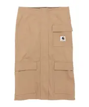 Sacai X Carhartt WIP Pocket Detailed Logo Patch Skirt 0,1 Nude