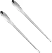 Hoement Stainless Steel Crab Fork Needle Seafood Tool 2-in-1 Dual Head Crab Eating Tool