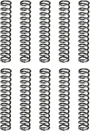 uxcell 10Pcs Compression Spring, 7mm OD, 1mm Wire Size, 40mm Free Length, Spring Steel Construction Extended Mechanical Compression Springs for Shop and Home Repairs, Silver Tone