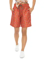 Mens Microfibre Pull On Short Multi Baja Cactus Print
