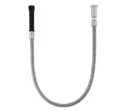 T&S Brass 5HSE84 84" Pre-Rinse Flexible Stainless Steel Hose w/ Black Handle