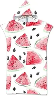 Adult and Youth Cape Bath Towels, Beach Swimming, Surfing Baths, Camping Trips, Fruit Printed Microfiber Wetsuits, Replacement Towels, Poncho,C,One Size