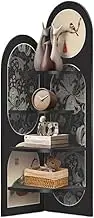 Floor Display Stand Corner Cabinets with Antique Style Living Room Floor Decorations and Wall Corner Shelves Industrial Bookshelf(Small)