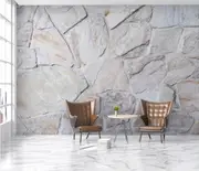 3D Grey Stone Wall Mural Wallpaper 147