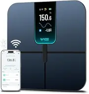 Wyze Scale Ultra, Smart Scale with 4.3" Color Display, Digital Bathroom Scale for Body Weight BMI Muscle Mass Composition, Wi-Fi & Bluetooth Body Fat Scale with Heart Rate- Black