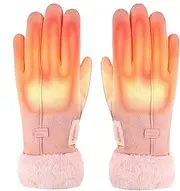 Heated Gloves,Soft Warm Heating Gloves - Snow Thermal Muff Touchscreen Rechargeable Portable Hand Warmer for Ski Outdoor Snow Running Hunting Motorcycle