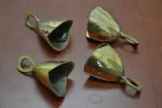 4 PCS HANDMADE COW GOAT SHEEP SOLID BRASS BELLS 2 3/4" #T-2289