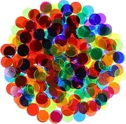 JOINPAYA Sturdy Plastic Bingo Chips 300pcs Tokens Set Bingo Game Cards Markers Round Tokens for Mahjong Poker Stylish Practical
