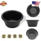 Durable 3oz SAN Smooth Fluted Ramekin Stackable - Case of 48 Unfinished Black