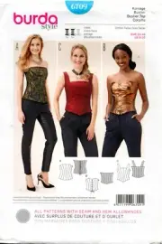 Burda Style Sewing Pattern 6709 Misses Corset Style Tops Size 8-20