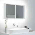 vidaXL LED Bathroom Mirror Cabinet White 80x12x45 cm Acrylic 2BB