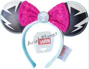 Disney Parks Marvel Spider-Man Ghost-Spider Minnie Pink Bow Ear Headband