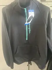 Champion Ladies Quarter Zip Black Pullover L