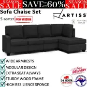 Artiss Sofa Lounge Set 5 Seater Modular Chaise Chair L Shaped Lounge Furniture