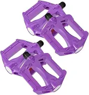 BESPORTBLE 2 Pairs Mountain Bike Pedals Bicycle Pedals for Road Bike Flat Pedals 9/16 Bike Pedals Bike Pedals Road Bike Adult Road Bike Pedal Bicycle Pedals for Replacement Purple Iron