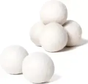 Natural Fabric Softener Wool Dryer Balls - Pack of 6