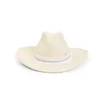 [Maison Michel] Maison Michel-Natural Beige Brisa Austin Denim Strass Hat-Donna M STAND