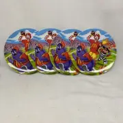 Ronald Mcdonald Football Plate With Grimace, Hamburgler , 9.5" - 2002 Set of 4