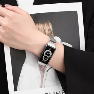 適用華為手環7Pro錶帶6腕帶pro智慧運動手錶通用榮耀NFC版帶金屬磁吸【林之舍】