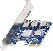 FELTECHELECTR Pci-e Extender to USB Riser Adapter for Stable Power Supply Computer Accessory Plated Contacts and Fixed Graphics Card Buckle