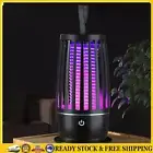 Bug Zapper Trap Lamp USB Rechargeable Indoor Electric Bug Zapper (Black) .