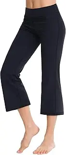 [Zeronic] Bootleg Yoga Capris Pants for Women High Waist Workout Flare Crop Leggings