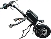 Electric Wheelchair Handcycle, Top Speed: 30-20+15km/h, with Battery/LED Dual Headlights/Dual Brakes, Easy Installation, for Disabled Wheelchair/Outdoor Use,48V 30+20km/h