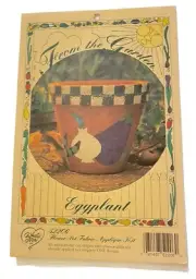 Flower Pot Fabric Iron On Applique Kit "eggplant" From The Garden Pattern