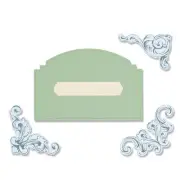 Sizzix Framelits Die & Stamp Set By Olivia Rose 5/Pkg-Vintage Corners 665941