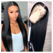 13x4 lace frontal wig 100% real human hair 16 and 18 inch straight hair