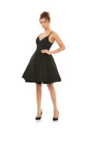 Mac Duggal Black Low Back A-Line Party Dress, #48775, Size 2, $125