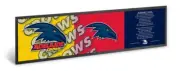Adelaide Crows AFL Team Song Printed Rubber Backed Bar Runner Mat New 89x25cm