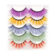 Nevenka 3D False Eyelashes Colored Thick Lashes for Performance Halloween-6