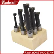 1/2" Boring Bar Set Pro Carbide Tipped Bars 1/2" Shank Lathe Tool 9 Pcs