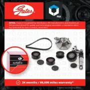 Water Pump & Aux Belt Kit fits AUDI A4 B8 2.7D 07 to 12 Drive Gates Quality New
