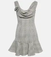 [Alessandra Rich] Alessandra Rich Prince De Galles wool minidress AU 12 grey