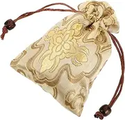 [WESIEVYA] Singing Bowl Storage Bag Chinese Silk Coin Purse Silk Jewelry Pouches Drawstring Bags Jewelry Pouch Bag Jewelry Bags for Selling Chinese Jewelry Pouch Chinese New Year Bag