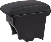 Centre Console Box Auto Storage Box Car Reservation Box Car Accessories for Polo for AMEO(B1 Black Corium)