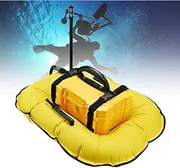 Scuba Diving Ventilator, Detachable Scuba Machine Floating Ring Magnetic Switch 10m Depth Replaceable Battery for Submergence,3h-Orange