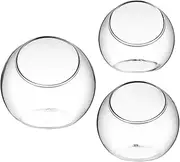 Abaodam 3Pcs Glass Terrarium Bottles Miniature Plant Containers for Indoor Decor Stylish Hydroponic Vases for Succulents Air Plants Wedding Decoration Compact
