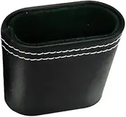 1Pcs Leather Dice Cup PU Leather Dice Shaker Cup Without Dice Quiet Shaking Portable Dice Cup for Backgammon Bar Party KTV Poker Liars Dice Party Games, Black