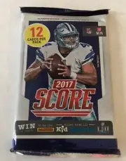 2017 Score Football Factory Sealed Retail Pack-12 Cards w/3 RCs! Mahomes RC Year